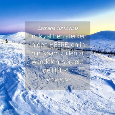 Picture 04 - Zacharia 10:12 NLD - En Ik zal hen sterken in den HEERE, en in Zijn - Bible Verse Picture