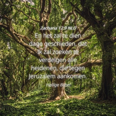 Picture 04 - Zacharia 12:9 NLD - En het zal te dien dage geschieden, dat Ik zal - Bible Verse Picture