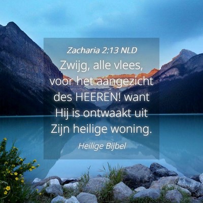 Picture 04 - Zacharia 2:13 NLD - Zwijg, alle vlees, voor het aangezicht des - Bible Verse Picture