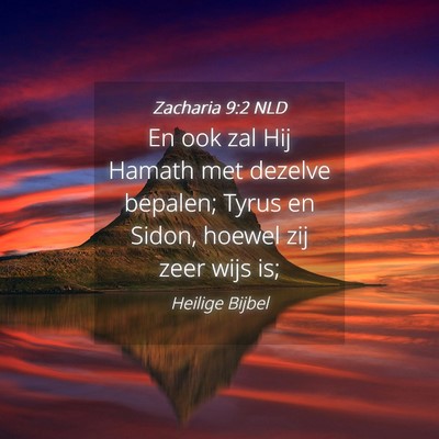 Picture 04 - Zacharia 9:2 NLD - En ook zal Hij Hamath met dezelve bepalen; Tyrus - Bible Verse Picture