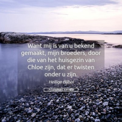 Picture 05 - 1 Corinthiërs 1:11 NLD - Want mij is van u bekend gemaakt, mijn broeders, - Bible Verse Picture