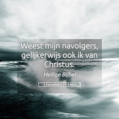 Picture 05 - 1 Corinthiërs 11:1 NLD - Weest mijn navolgers, gelijkerwijs ook ik van - Bible Verse Picture