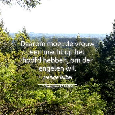 Picture 05 - 1 Corinthiërs 11:10 NLD - Daarom moet de vrouw een macht op het hoofd - Bible Verse Picture