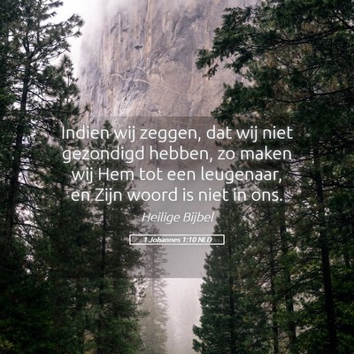 Picture 05 - 1 Johannes 1:10 NLD - Indien wij zeggen, dat wij niet gezondigd hebben, - Bible Verse Picture