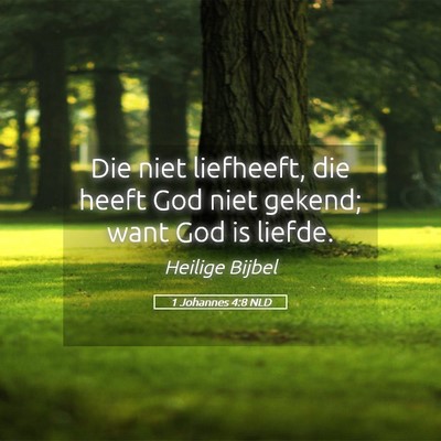 Picture 05 - 1 Johannes 4:8 NLD - Die niet liefheeft, die heeft God niet gekend; - Bible Verse Picture