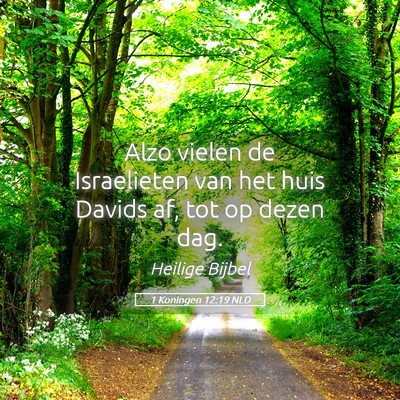 Picture 05 - 1 Koningen 12:19 NLD - Alzo vielen de Israelieten van het huis Davids - Bible Verse Picture