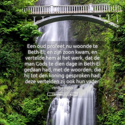 Picture 05 - 1 Koningen 13:11 NLD - Een oud profeet nu woonde te Beth-El; en zijn - Bible Verse Picture