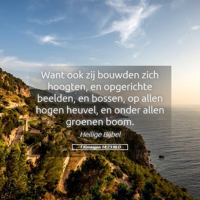 Picture 05 - 1 Koningen 14:23 NLD - Want ook zij bouwden zich hoogten, en opgerichte - Bible Verse Picture