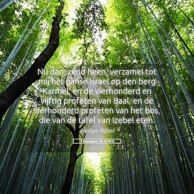 Picture 05 - 1 Koningen 18:19 NLD - Nu dan, zend heen, verzamel tot mij het ganse - Bible Verse Picture
