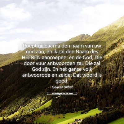 Picture 05 - 1 Koningen 18:24 NLD - Roept gij daarna den naam van uw god aan, en ik - Bible Verse Picture
