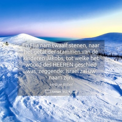 Picture 05 - 1 Koningen 18:31 NLD - En Elia nam twaalf stenen, naar het getal der - Bible Verse Picture