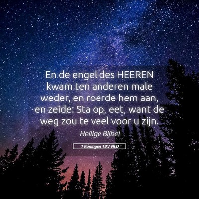Picture 05 - 1 Koningen 19:7 NLD - En de engel des HEEREN kwam ten anderen male - Bible Verse Picture