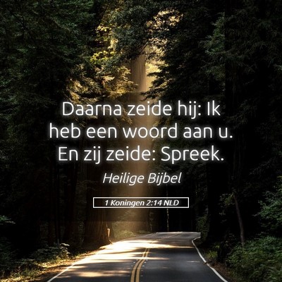 Picture 05 - 1 Koningen 2:14 NLD - Daarna zeide hij: Ik heb een woord aan u. En zij - Bible Verse Picture