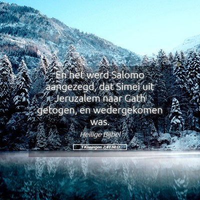 Picture 05 - 1 Koningen 2:41 NLD - En het werd Salomo aangezegd, dat Simei uit - Bible Verse Picture