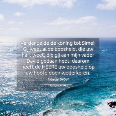 Picture 05 - 1 Koningen 2:44 NLD - Verder zeide de koning tot Simei: Gij weet al de - Bible Verse Picture