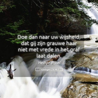 Picture 05 - 1 Koningen 2:6 NLD - Doe dan naar uw wijsheid, dat gij zijn grauwe - Bible Verse Picture