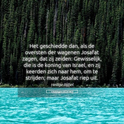 Picture 05 - 1 Koningen 22:32 NLD - Het geschiedde dan, als de oversten der wagenen - Bible Verse Picture