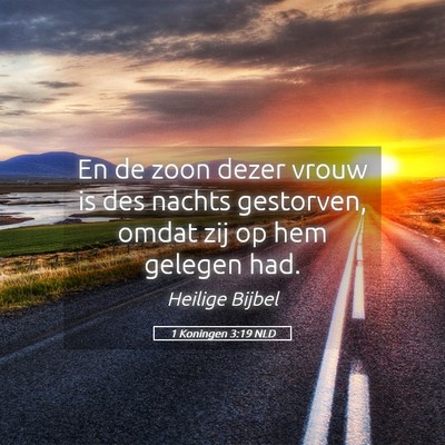 Picture 05 - 1 Koningen 3:19 NLD - En de zoon dezer vrouw is des nachts gestorven, - Bible Verse Picture