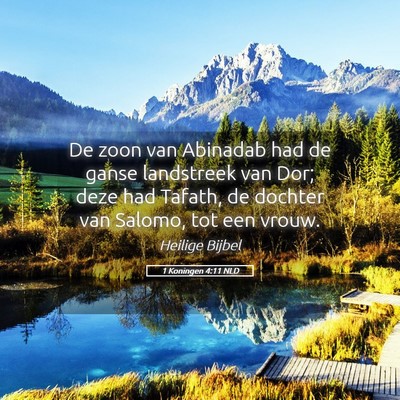 Picture 05 - 1 Koningen 4:11 NLD - De zoon van Abinadab had de ganse landstreek van - Bible Verse Picture