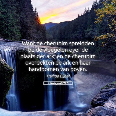 Picture 05 - 1 Koningen 8:7 NLD - Want de cherubim spreidden beide vleugelen over - Bible Verse Picture