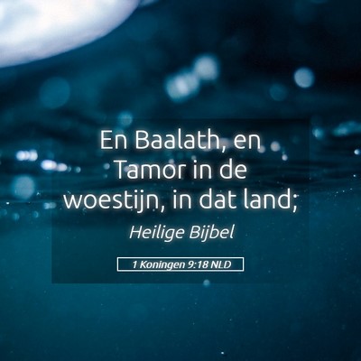 Picture 05 - 1 Koningen 9:18 NLD - En Baalath, en Tamor in de woestijn, in dat - Bible Verse Picture