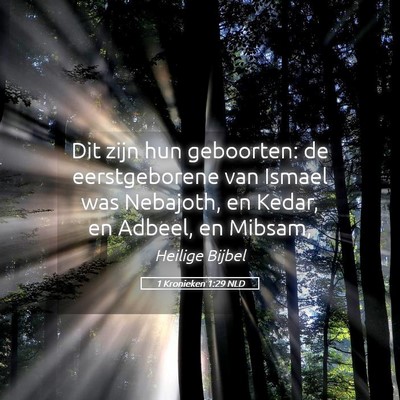 Picture 05 - 1 Kronieken 1:29 NLD - Dit zijn hun geboorten: de eerstgeborene van - Bible Verse Picture