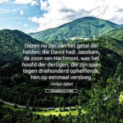 Picture 05 - 1 Kronieken 11:11 NLD - Dezen nu zijn van het getal der helden, die David - Bible Verse Picture