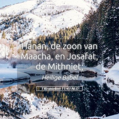 Picture 05 - 1 Kronieken 11:43 NLD - Hanan, de zoon van Maacha, en Josafat, de - Bible Verse Picture