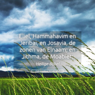 Picture 05 - 1 Kronieken 11:46 NLD - Eliel, Hammahavim en Jeribai, en Josavia, de - Bible Verse Picture