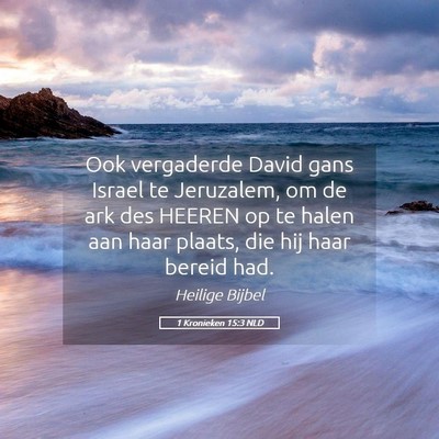 Picture 05 - 1 Kronieken 15:3 NLD - Ook vergaderde David gans Israel te Jeruzalem, om - Bible Verse Picture