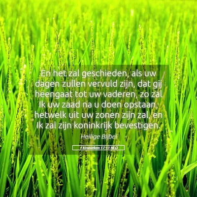 Picture 05 - 1 Kronieken 17:11 NLD - En het zal geschieden, als uw dagen zullen - Bible Verse Picture