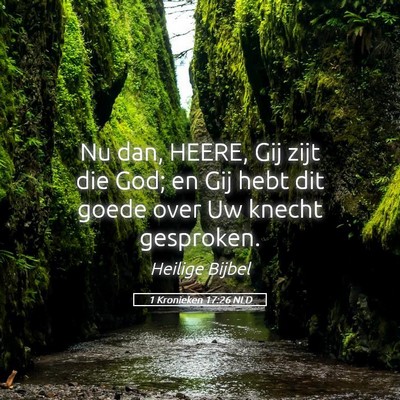 Picture 05 - 1 Kronieken 17:26 NLD - Nu dan, HEERE, Gij zijt die God; en Gij hebt dit - Bible Verse Picture