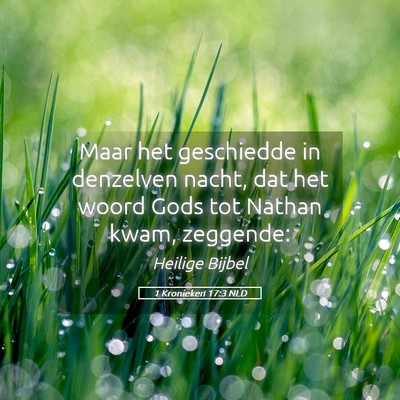 Picture 05 - 1 Kronieken 17:3 NLD - Maar het geschiedde in denzelven nacht, dat het - Bible Verse Picture