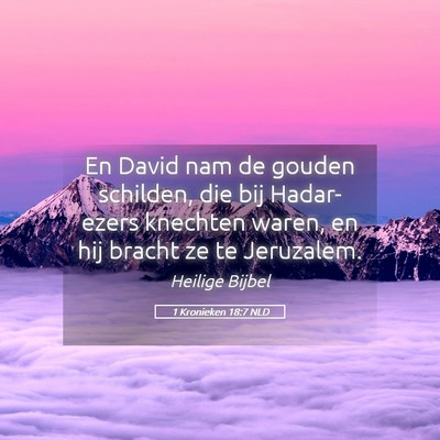 Picture 05 - 1 Kronieken 18:7 NLD - En David nam de gouden schilden, die bij - Bible Verse Picture