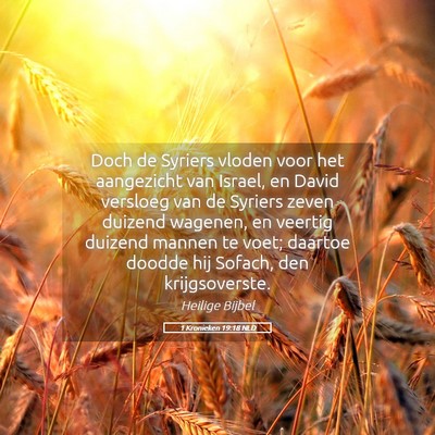 Picture 05 - 1 Kronieken 19:18 NLD - Doch de Syriers vloden voor het aangezicht van - Bible Verse Picture