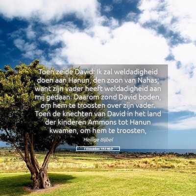 Picture 05 - 1 Kronieken 19:2 NLD - Toen zeide David: Ik zal weldadigheid doen aan - Bible Verse Picture