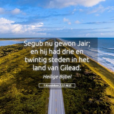 Picture 05 - 1 Kronieken 2:22 NLD - Segub nu gewon Jair; en hij had drie en twintig - Bible Verse Picture