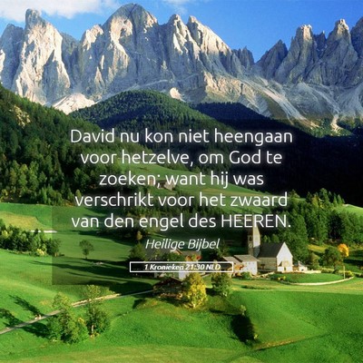 Picture 05 - 1 Kronieken 21:30 NLD - David nu kon niet heengaan voor hetzelve, om God - Bible Verse Picture