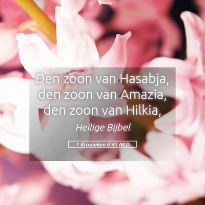 Picture 05 - 1 Kronieken 6:45 NLD - Den zoon van Hasabja, den zoon van Amazia, den - Bible Verse Picture