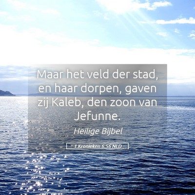 Picture 05 - 1 Kronieken 6:56 NLD - Maar het veld der stad, en haar dorpen, gaven zij - Bible Verse Picture