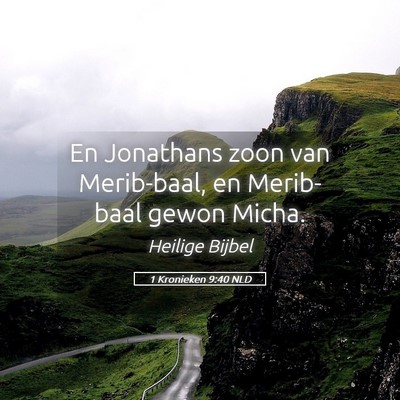 Picture 05 - 1 Kronieken 9:40 NLD - En Jonathans zoon van Merib-baal, en Merib-baal - Bible Verse Picture
