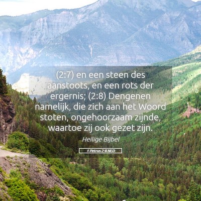 Picture 05 - 1 Petrus 2:8 NLD - (2:7) en een steen des aanstoots, en een rots der - Bible Verse Picture