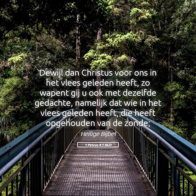 Picture 05 - 1 Petrus 4:1 NLD - Dewijl dan Christus voor ons in het vlees geleden - Bible Verse Picture
