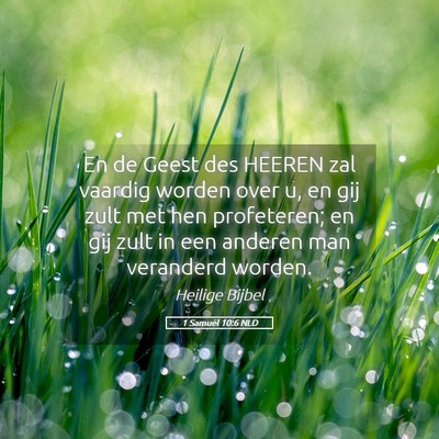 Picture 05 - 1 Samuël 10:6 NLD - En de Geest des HEEREN zal vaardig worden over u, - Bible Verse Picture