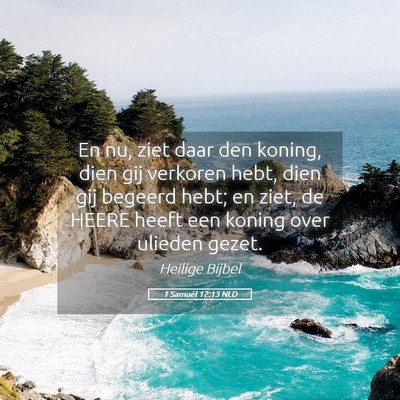 Picture 05 - 1 Samuël 12:13 NLD - En nu, ziet daar den koning, dien gij verkoren - Bible Verse Picture