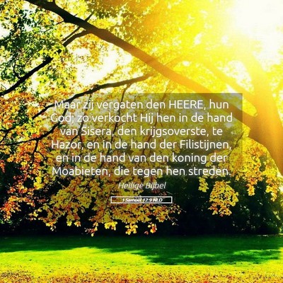 Picture 05 - 1 Samuël 12:9 NLD - Maar zij vergaten den HEERE, hun God; zo verkocht - Bible Verse Picture