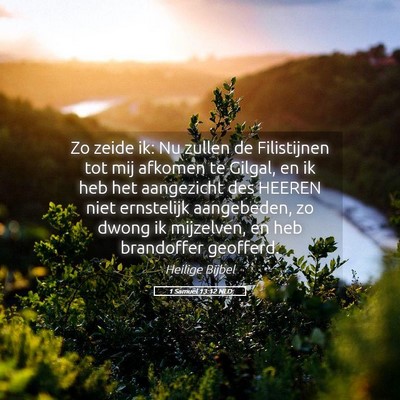 Picture 05 - 1 Samuël 13:12 NLD - Zo zeide ik: Nu zullen de Filistijnen tot mij - Bible Verse Picture