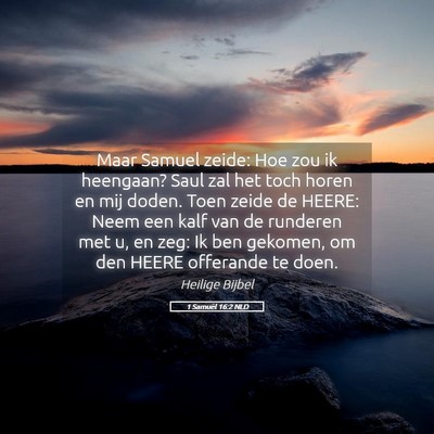 Picture 05 - 1 Samuël 16:2 NLD - Maar Samuel zeide: Hoe zou ik heengaan? Saul zal - Bible Verse Picture