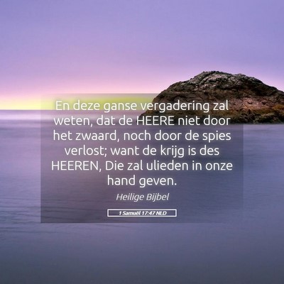 Picture 05 - 1 Samuël 17:47 NLD - En deze ganse vergadering zal weten, dat de HEERE - Bible Verse Picture