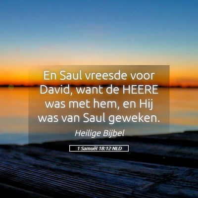 Picture 05 - 1 Samuël 18:12 NLD - En Saul vreesde voor David, want de HEERE was met - Bible Verse Picture